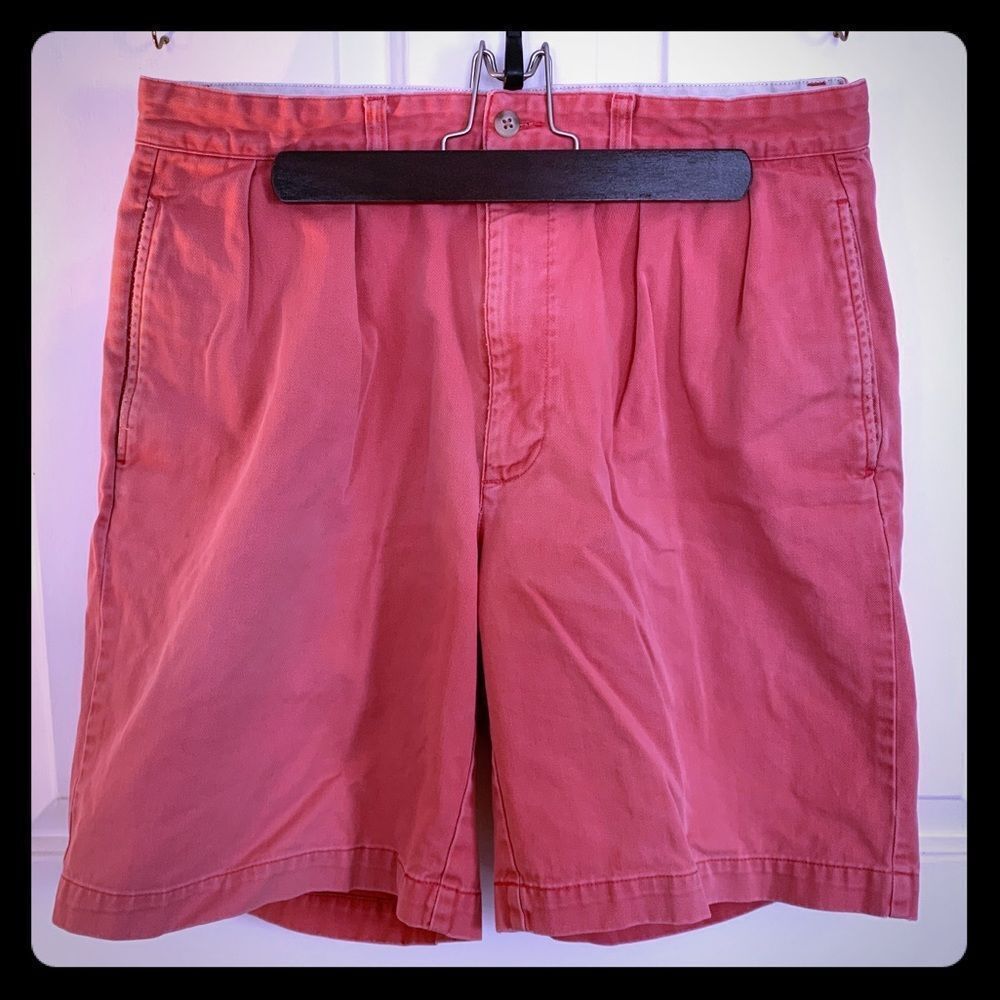 Polo by Ralph Lauren Coral Flat Front Men Shorts